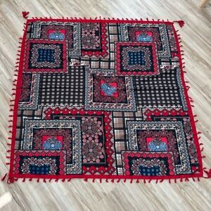 Elegant Multicolor Patchwork Scarf